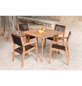 Set mesa teca + 4 sillas...