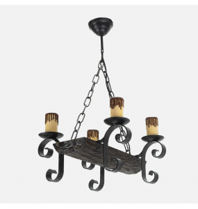 Lampara 4 Luces Tronco