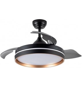 Ventilador negro oro aspas...