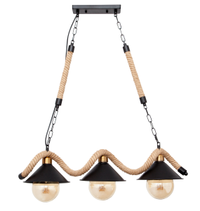 Colgante Soga 3 luces